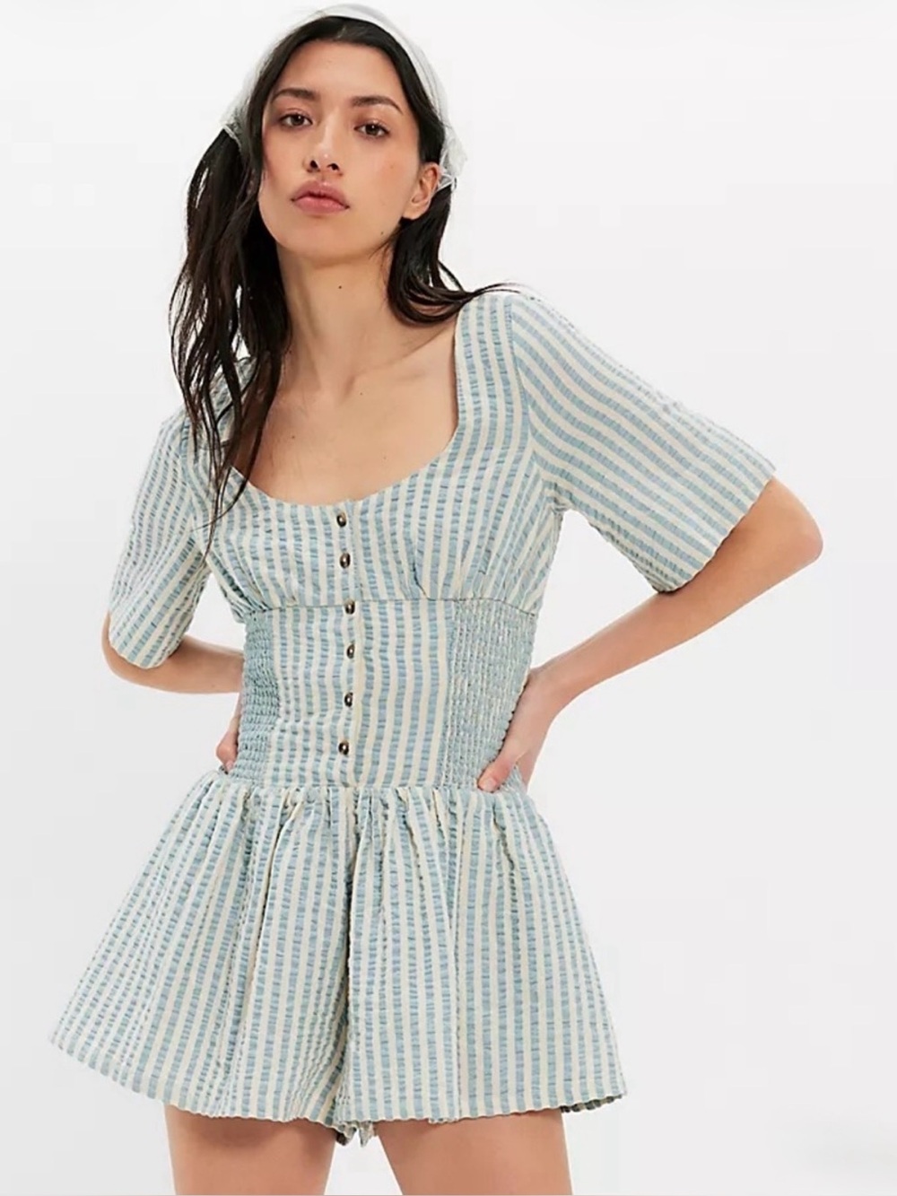 Free People Willow Button Romper